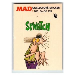 MAD Spwatch 1983 Collector's Sticker Fleer No. 36 of 128